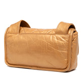 シャネル マトラッセ ワイルドステッチ ヴィンテージ 斜め掛け ショルダーバッグ ゴールド レザー レディース CHANEL 【中古】